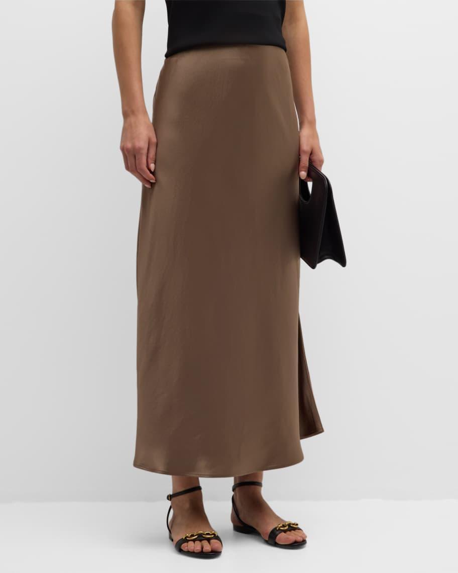 Boshan Straight Satin Maxi Skirt Product Image