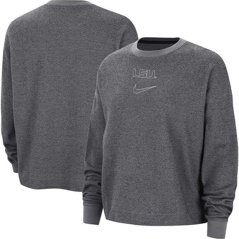 Womens Nike Gray LSU Tigers Yoga Pullover Sweatshirt Product Image