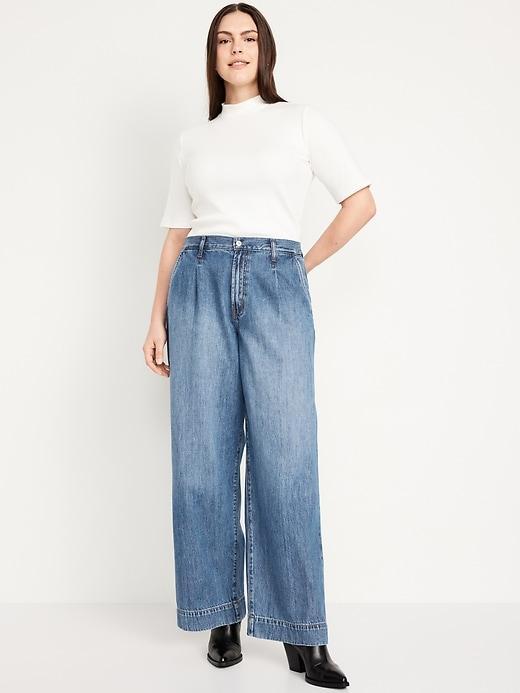 Extra High-Waisted Sky-Hi Wide-Leg Trouser Jeans product image