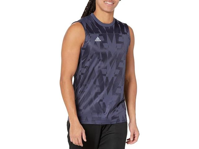 adidas Tiro Sleeveless Jersey (Shadow /Blue Dawn) Men's Clothing Product Image