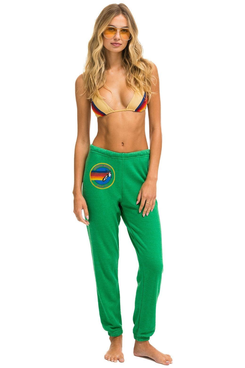 AVIATOR NATION MIAMI SWEATPANTS - KELLY GREEN Female Product Image