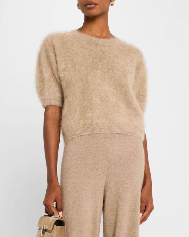 Juniper Cropped Brushed Cashmere Sweater Product Image