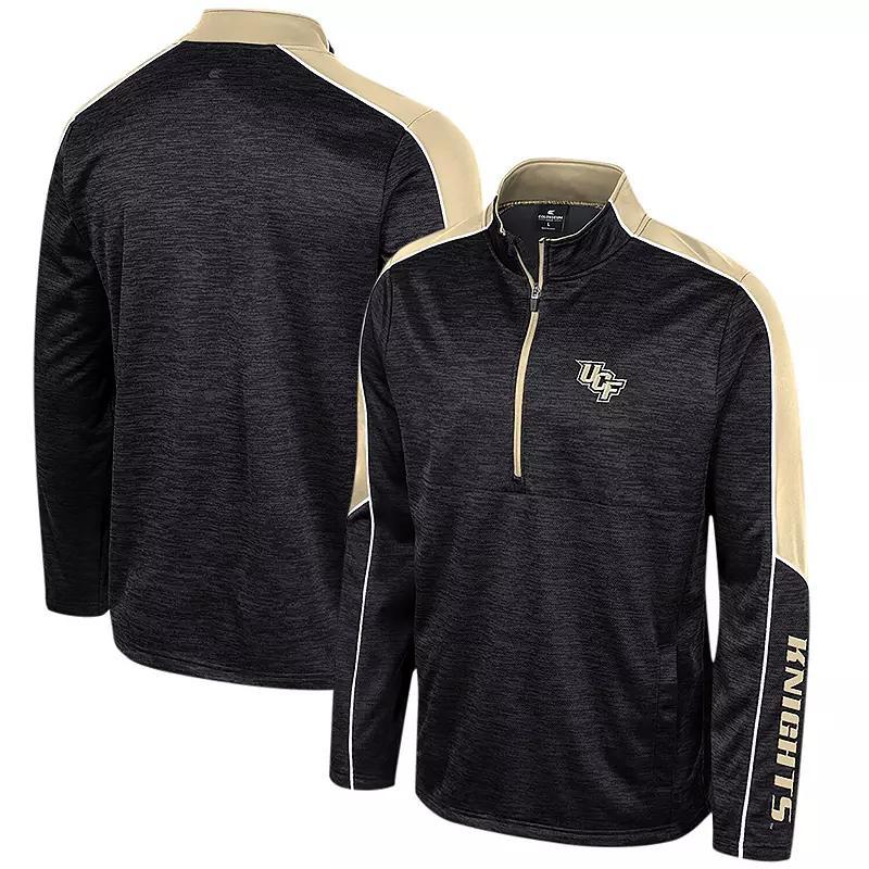 Mens Colosseum Black Army Black Knights Marled Half-Zip Jacket Product Image