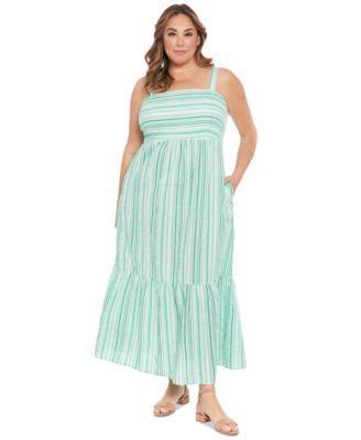 Plus Size Striped Maxi Dress Product Image