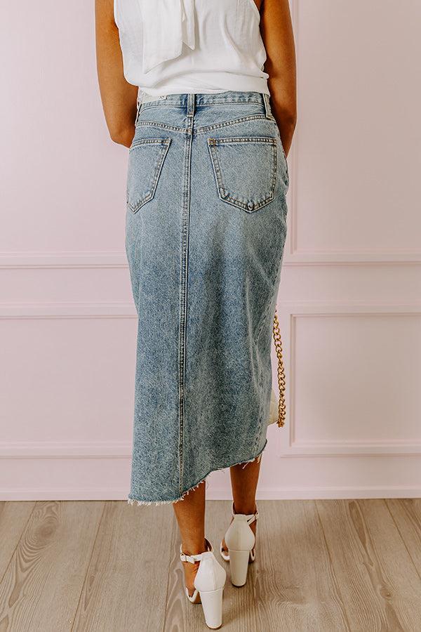 Just USA The Gillian Denim Midi Skirt Product Image