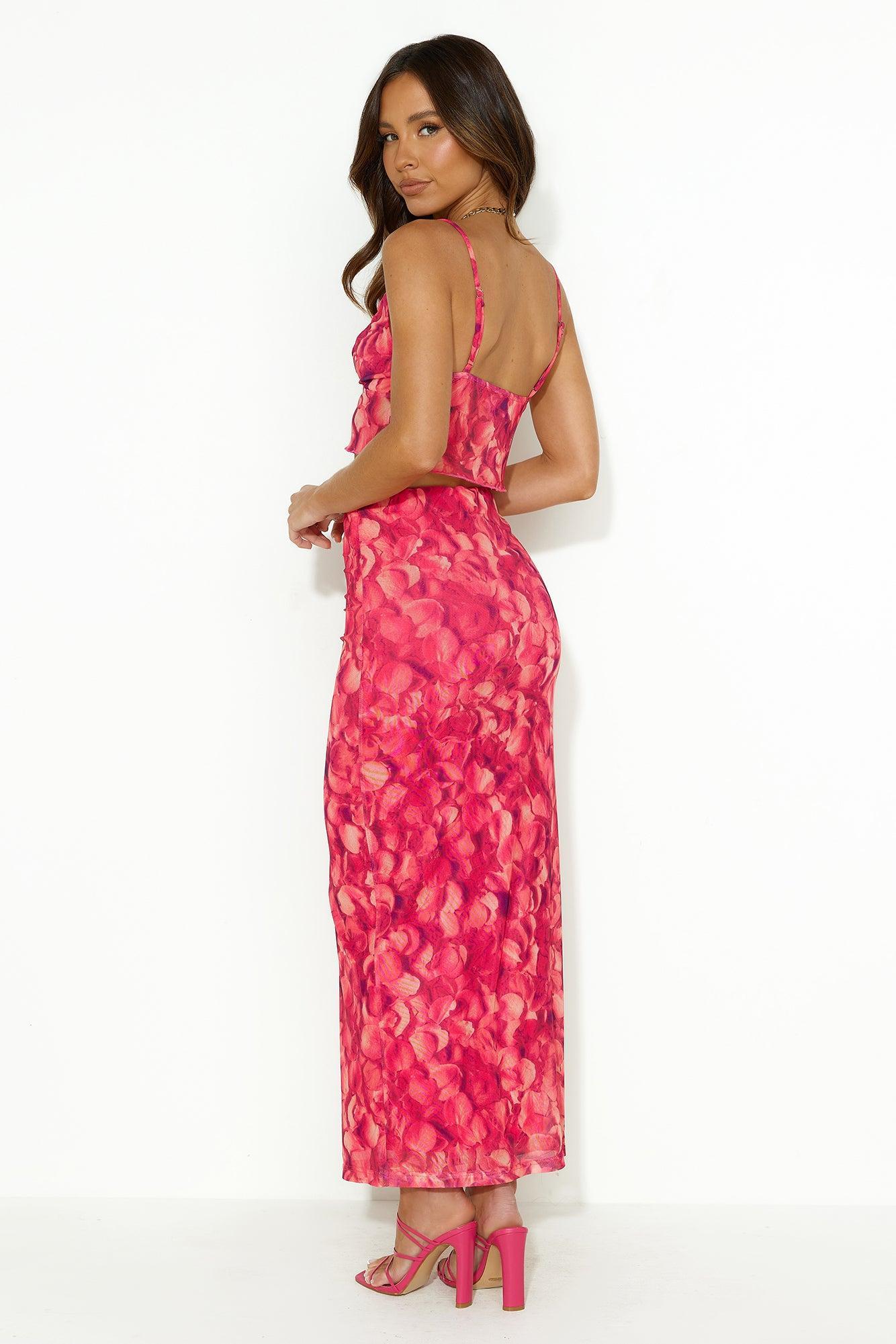 Shopaholic Mesh Maxi Skirt Red Product Image