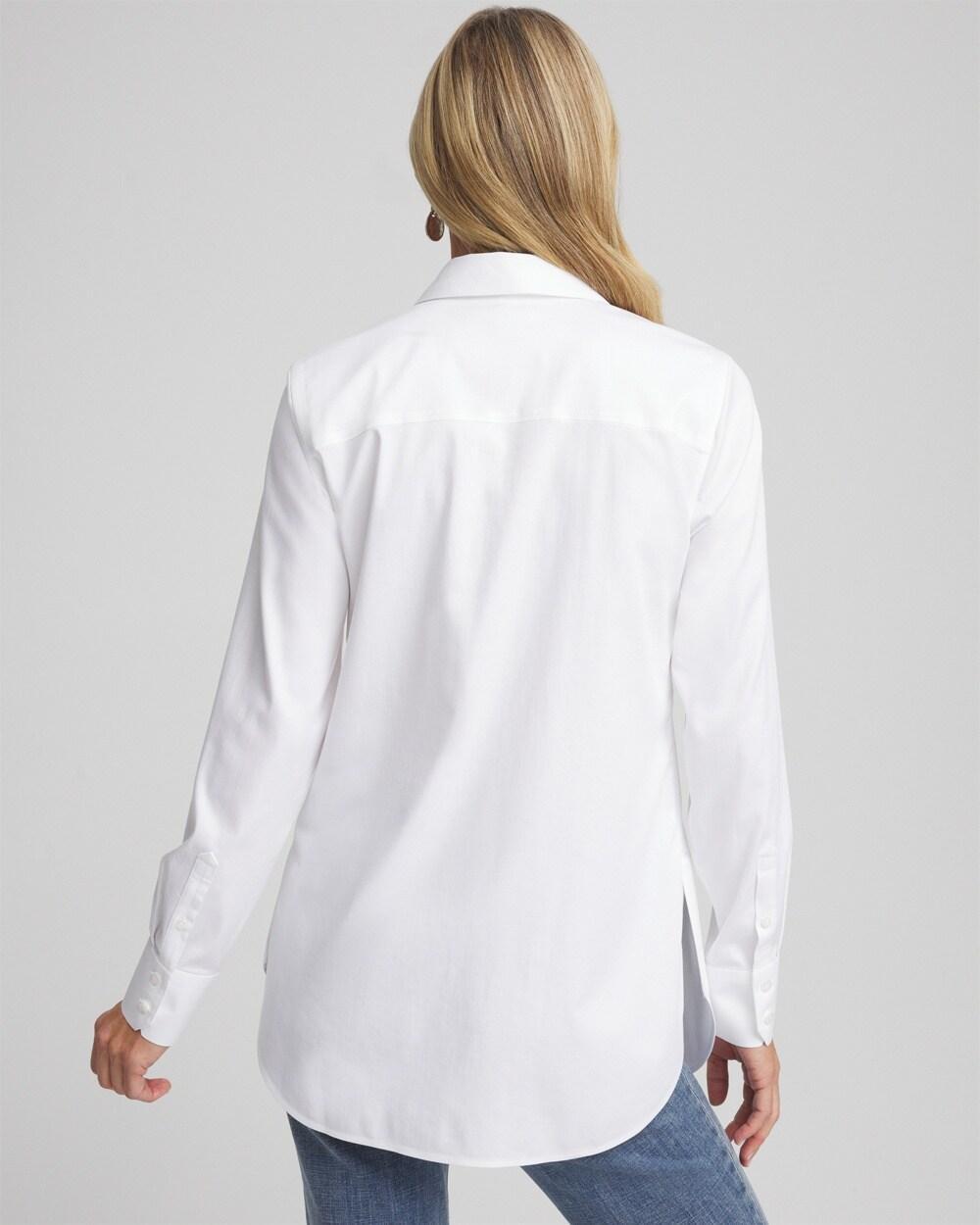 No Iron™ Peplum Pleated Shirt Product Image