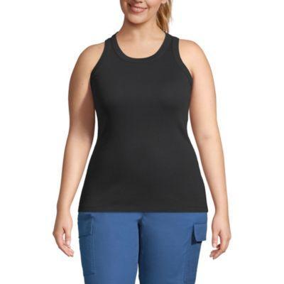 Plus Size Rib Crew Neck Tank Top Product Image