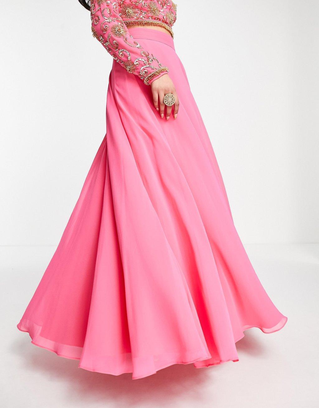 ASOS DESIGN soft maxi lehenga skirt Product Image