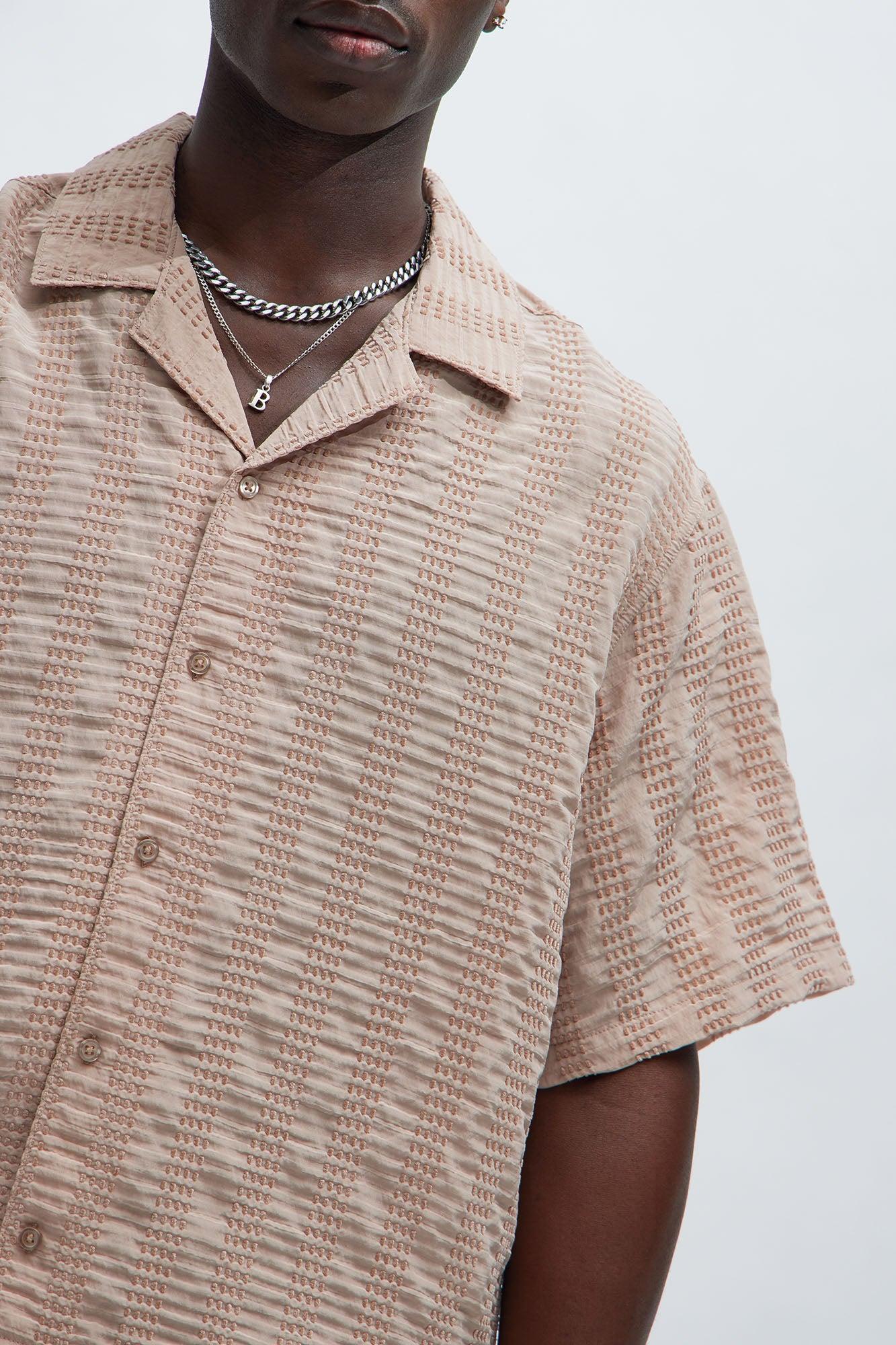 Runway Textured Shirt - Taupe Product Image