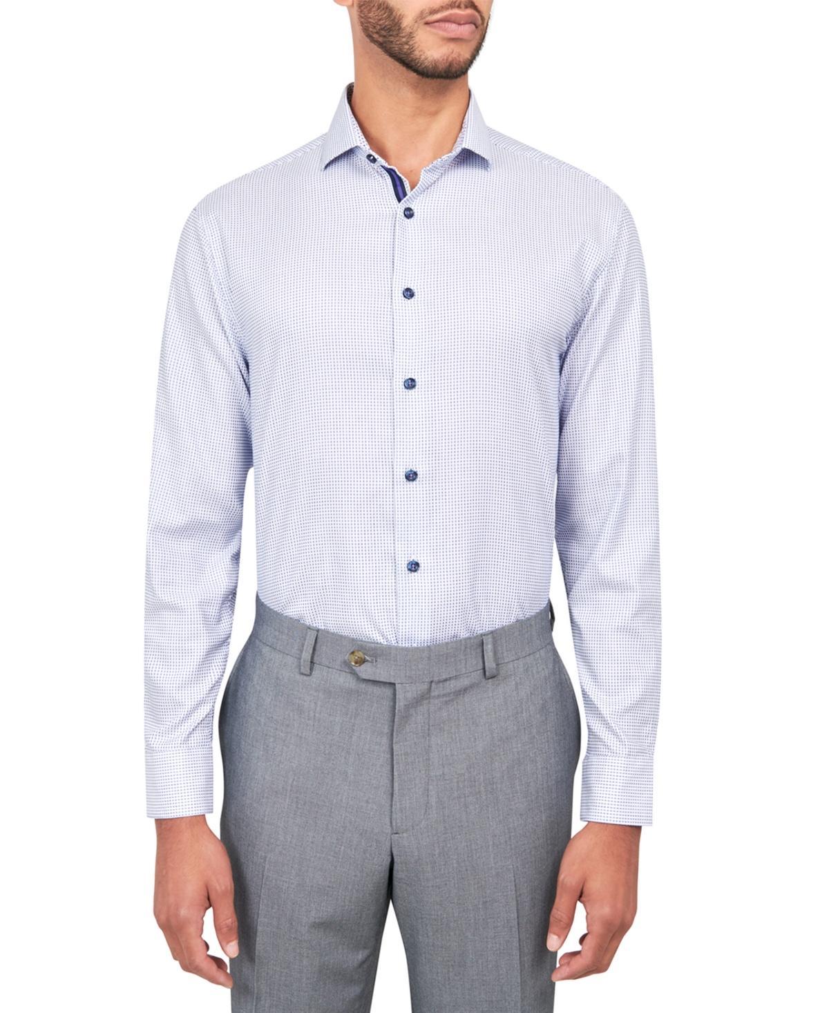 Michelsons of London Mens Dobby Square Shirt - White Product Image