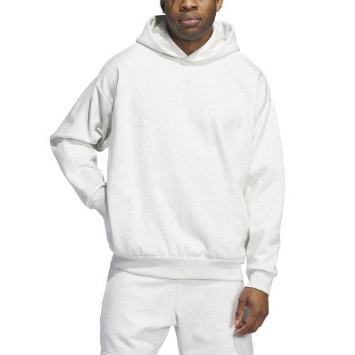 adidas Mens adidas Basketball Hoodie - Mens Grey Melange Product Image