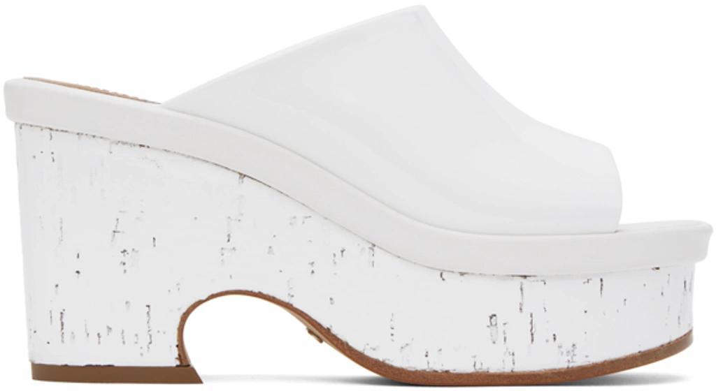 White Oli Mules In 101 White Product Image