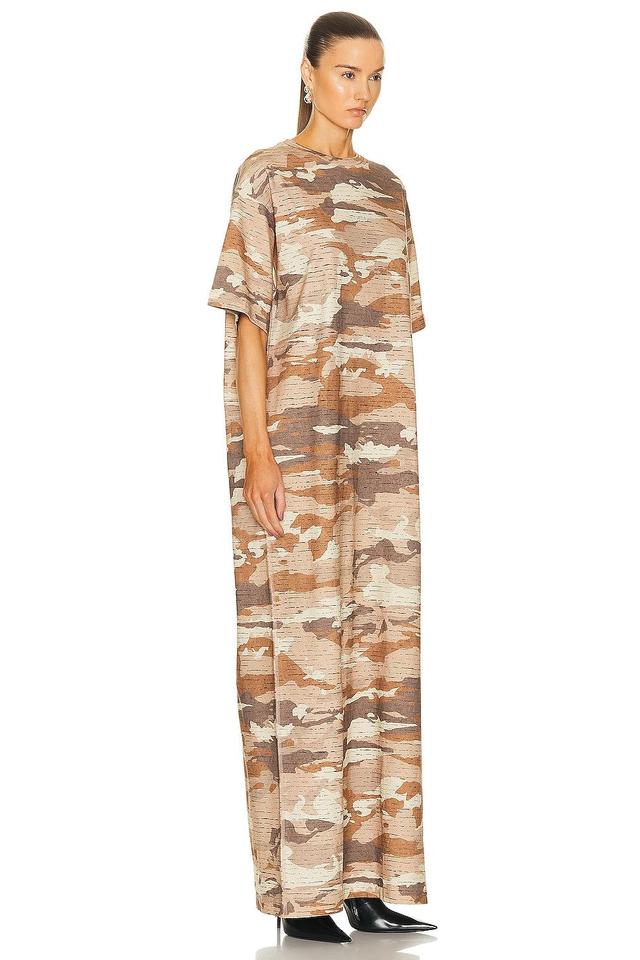 Acne Studios Maxi T-shirt Dress in Brown Product Image