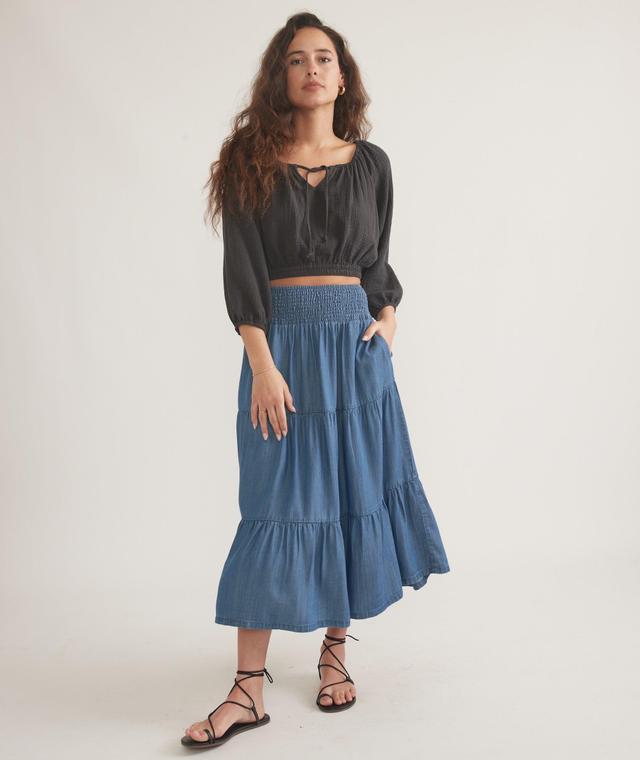 Corinne Chambray Maxi Skirt Product Image