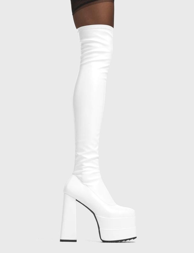 Fantasies Platform Thigh High Boots Product Image