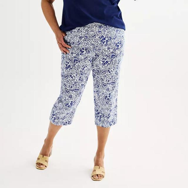 Plus Size Croft & Barrow Effortless Stretch Capri Pants, Womens Product Image