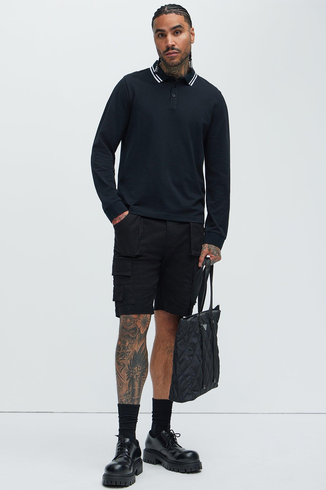 Wilson Long Sleeve Polo - Black Product Image