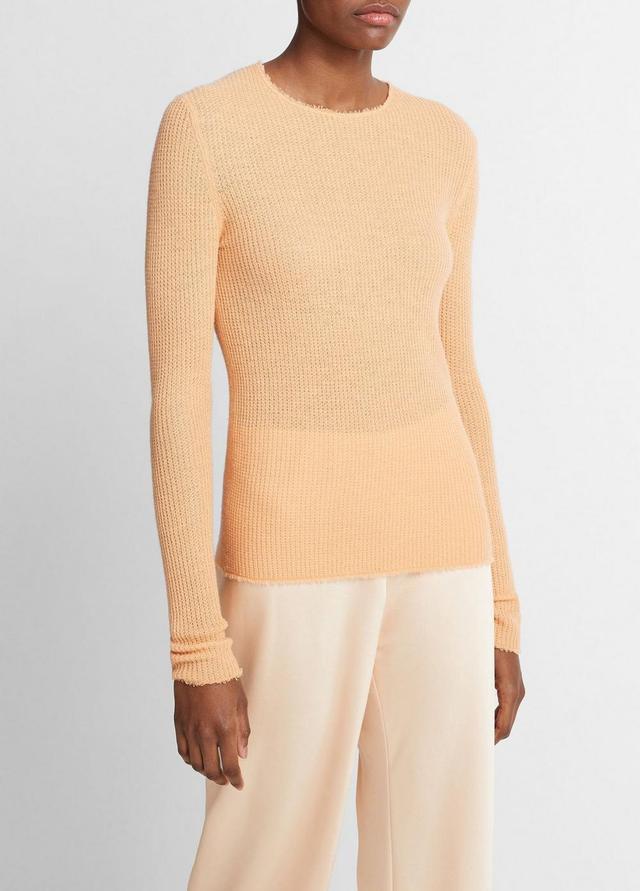 Waffle-Stitched Cashmere-Silk Sweater Product Image