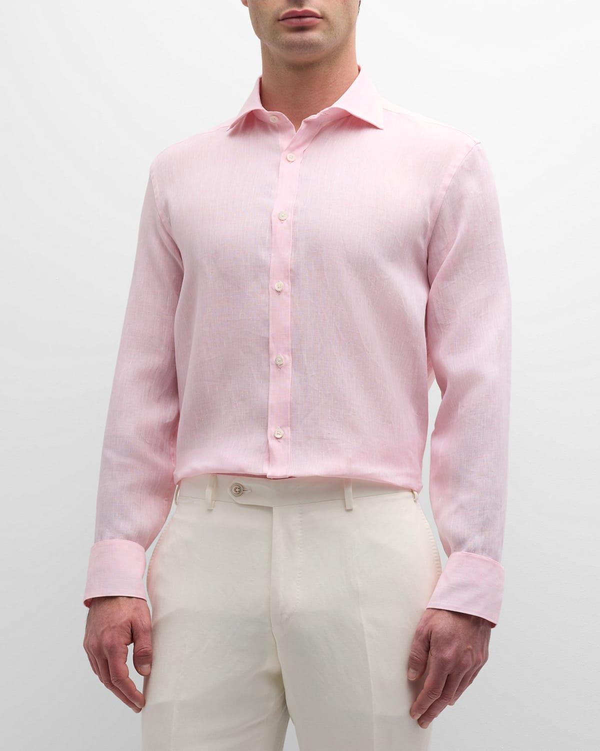 Mens Classic-Fit Linen Sport Shirt Product Image