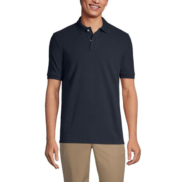 Lands End Mens School Uniform Short Sleeve Mesh Polo Shirt Product Image