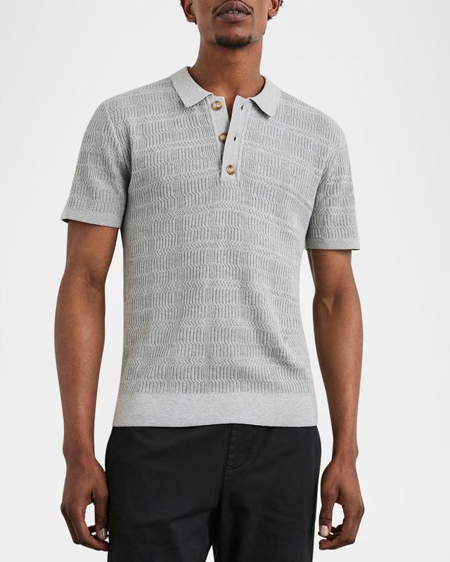 Mens Nathan Jacquard Polo Shirt Product Image