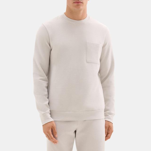 Stretch Cotton Patch Pocket Sweatshirt | Theory Outlet Product Image