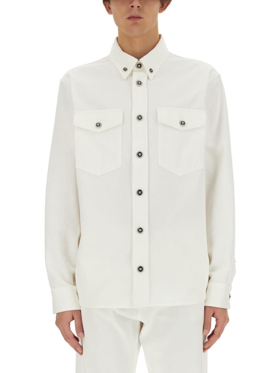 Denim Shirt In White Product Image