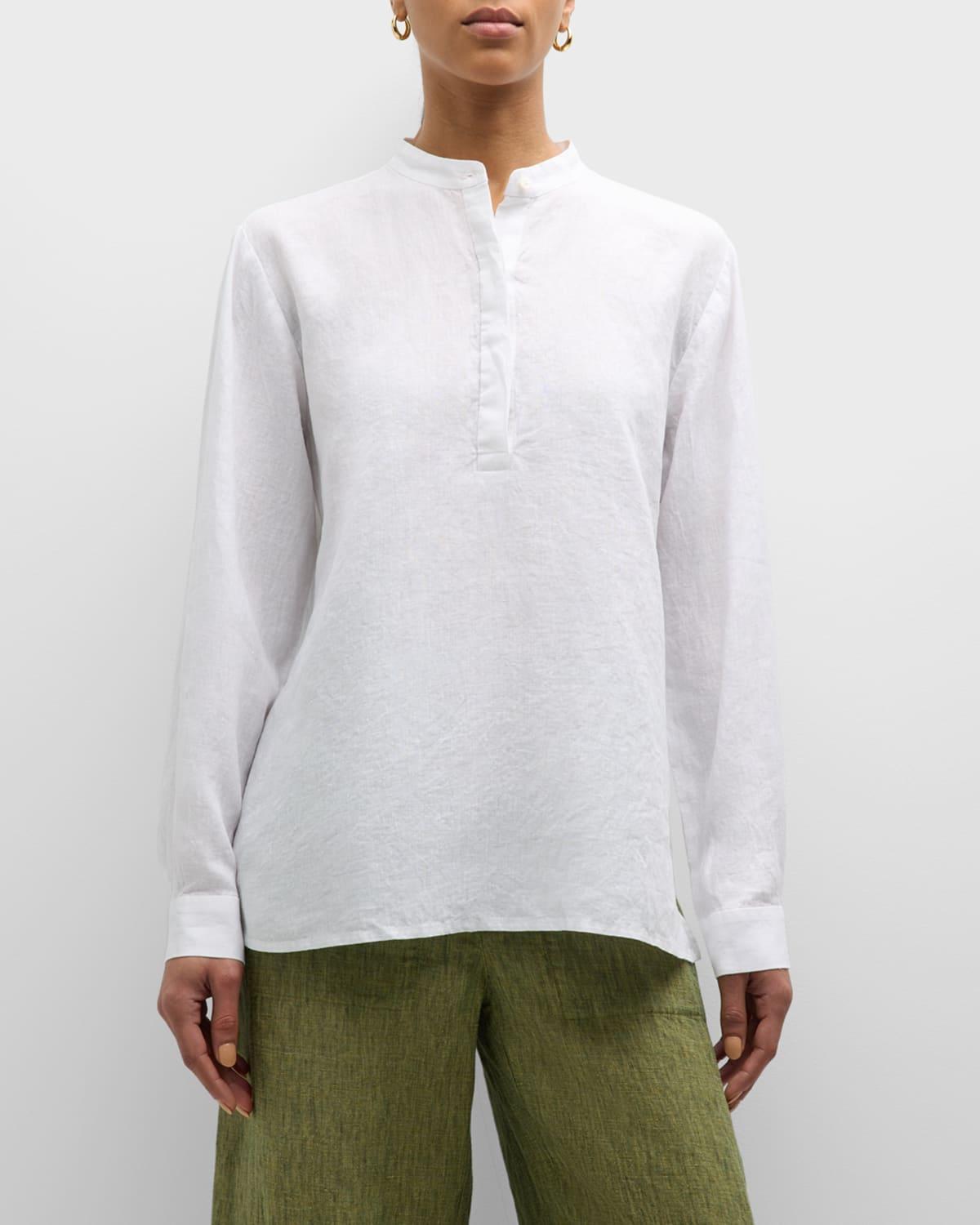 Womens Linen Henley Top product image