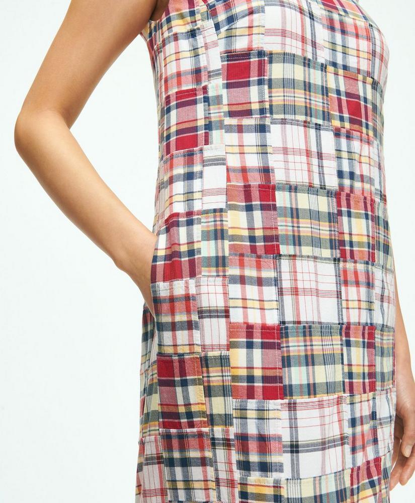 Madras Patchwork Shift Dress In Cotton Product Image