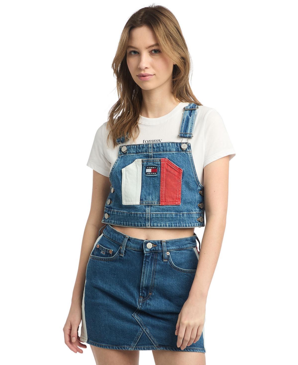 Women's Sleeveless Denim Overalls Top Product Image