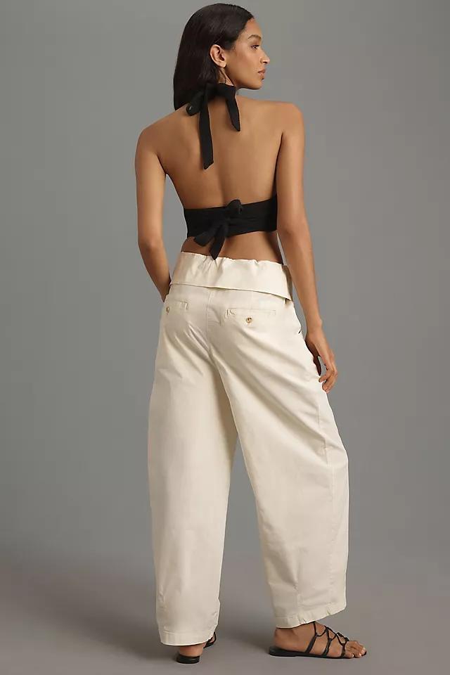 Pilcro Foldover Bowed Belted Wide-Leg Pants Product Image