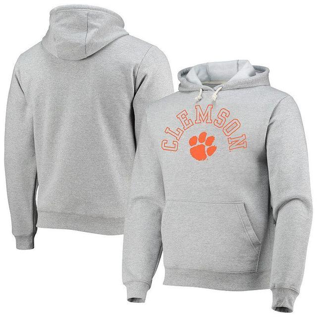 Mens League Collegiate Wear Heathered Gray Clemson Tigers Seal Neuvo Essential Fleece Pullover Hoodie Product Image