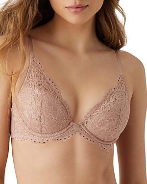 b. temptD by Wacoal Ciao Bella Plunge Neck Lace T-Shirt Bra Product Image