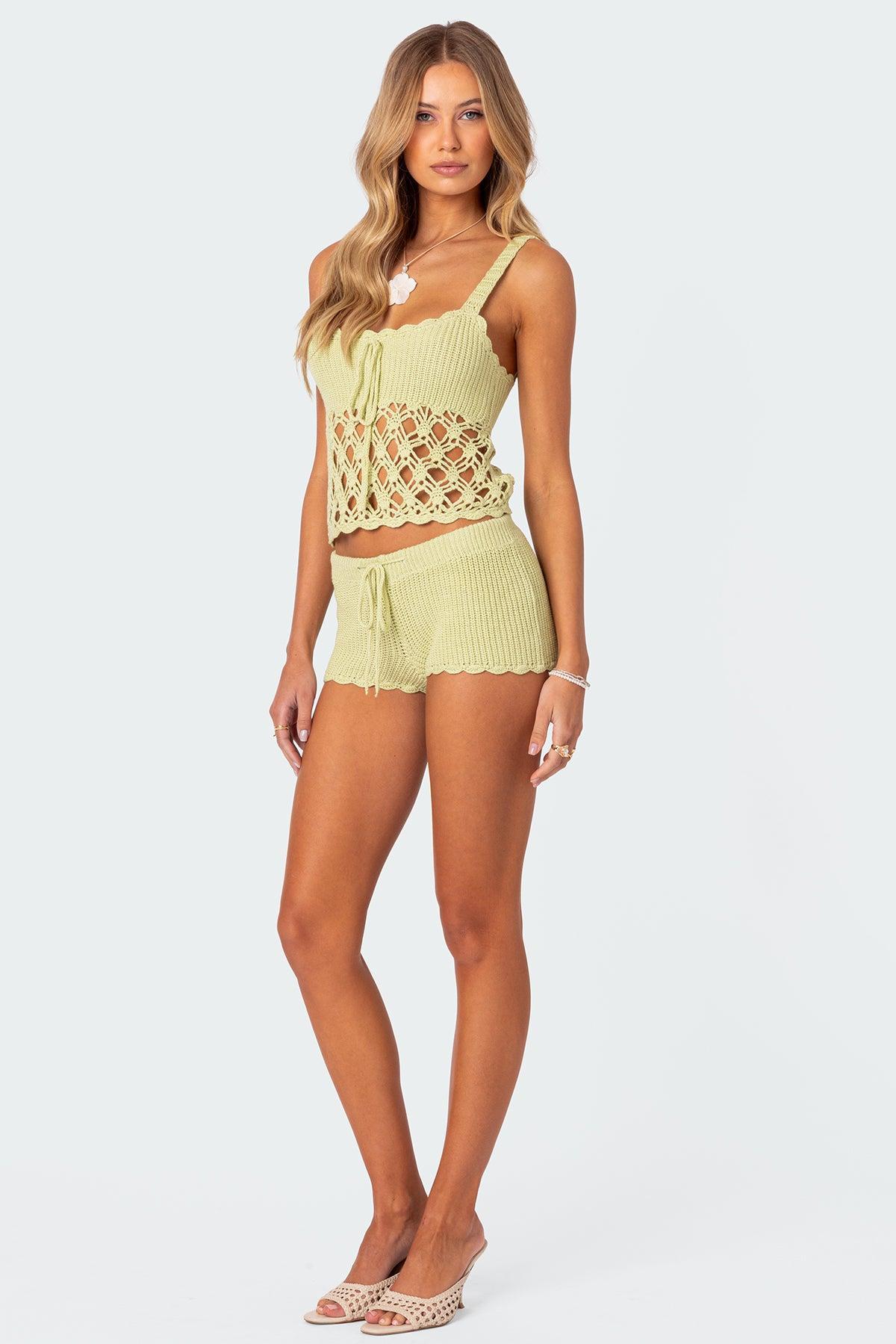 Danika Crochet Shorts Product Image