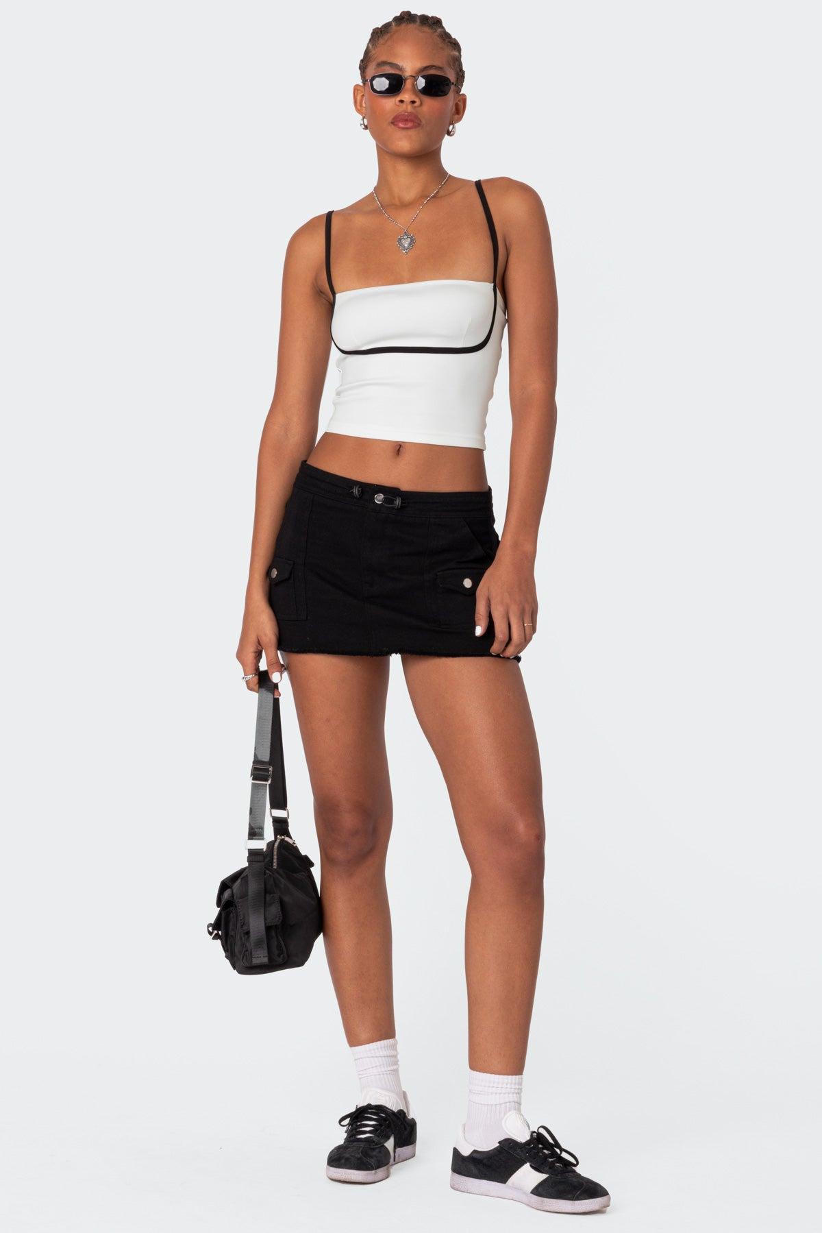 Yang Contrast Strap Tank Top Product Image