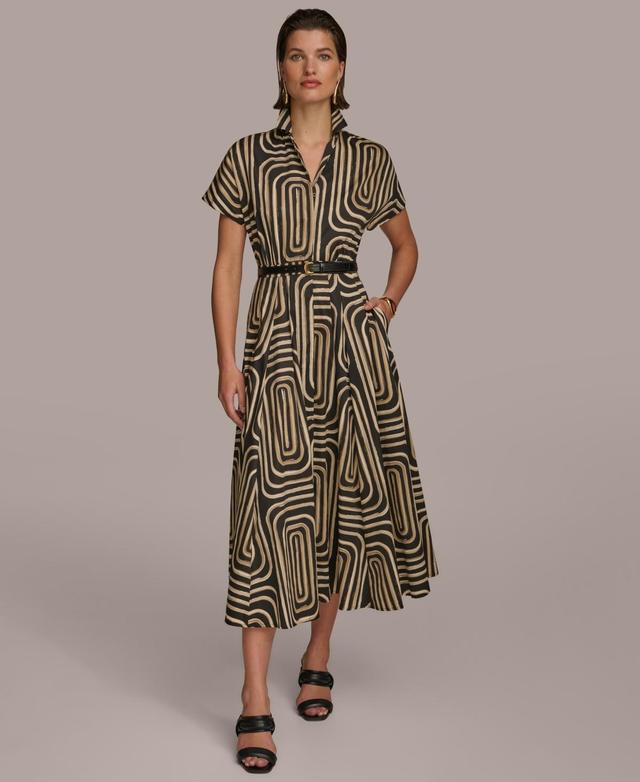 Women's Printed Belted Shirtdress Product Image