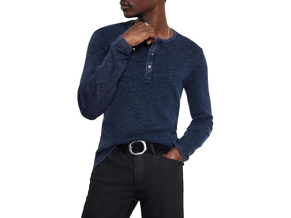 John Varvatos MEMPHIS WAFFLE HENLEY Men's Clothing Product Image