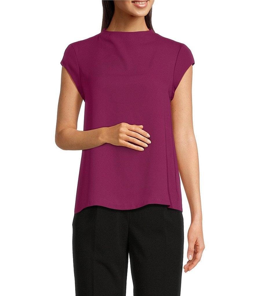 Calvin Klein Mockneck Cap Sleeve Top Product Image