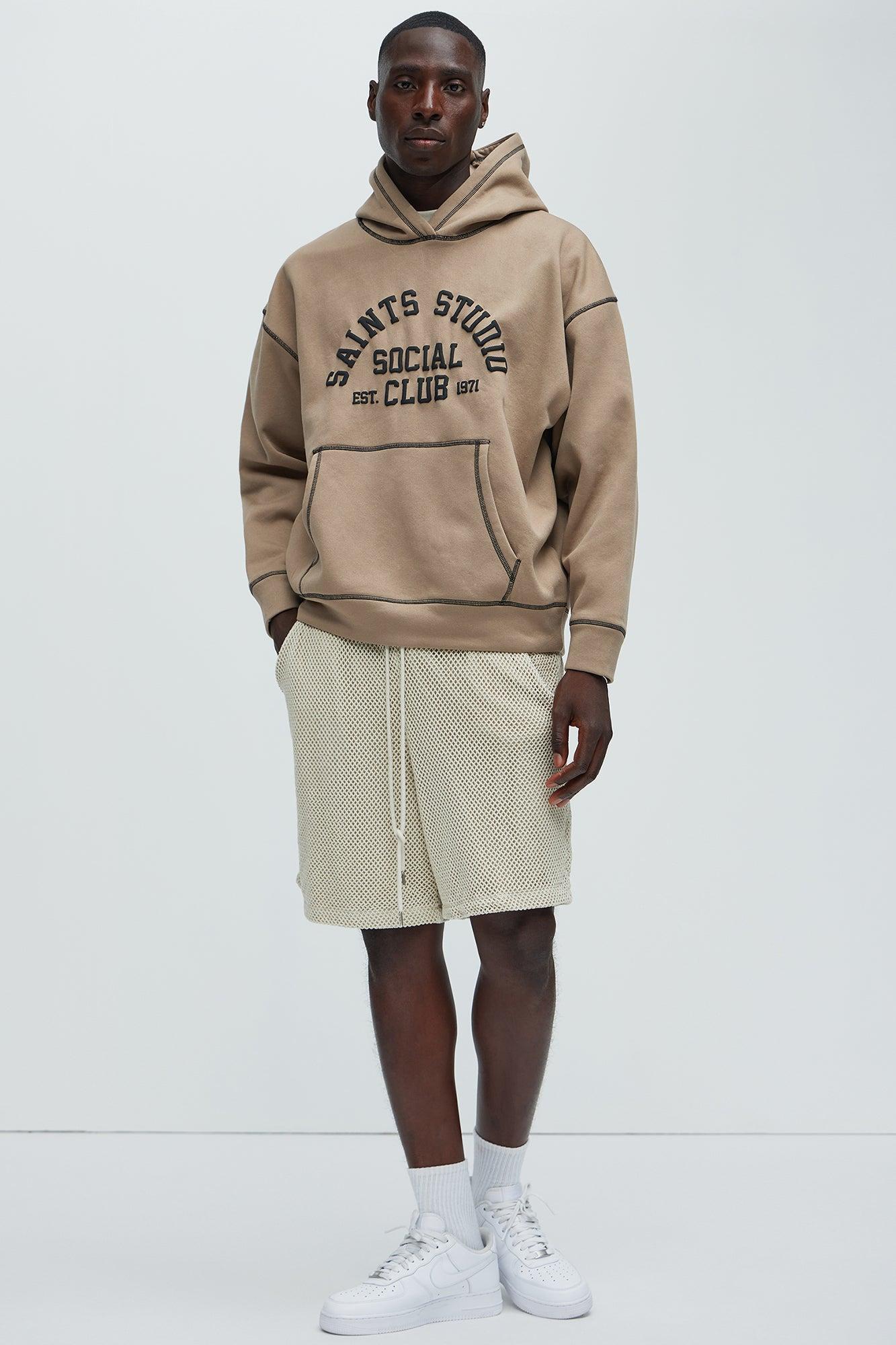 Saints Studio Social Club Hoodie - Taupe Product Image