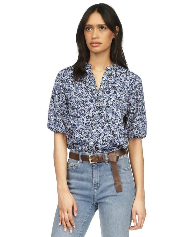 Michael Michael Kors Womens Floral-Print Puff-Sleeve Top Product Image