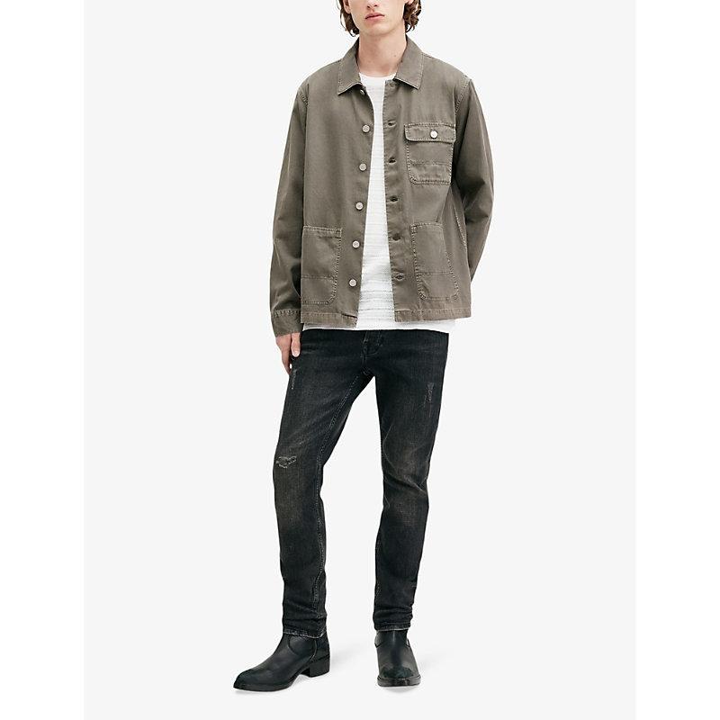 ALLSAINTS Nevis Cotton Twill Chore Jacket In Bancha Green Product Image