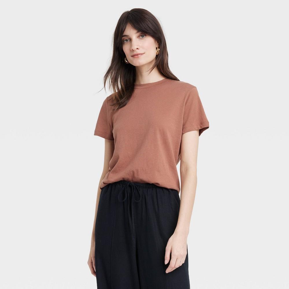 Womens Short Sleeve T-Shirt - A New Day Brown Product Image