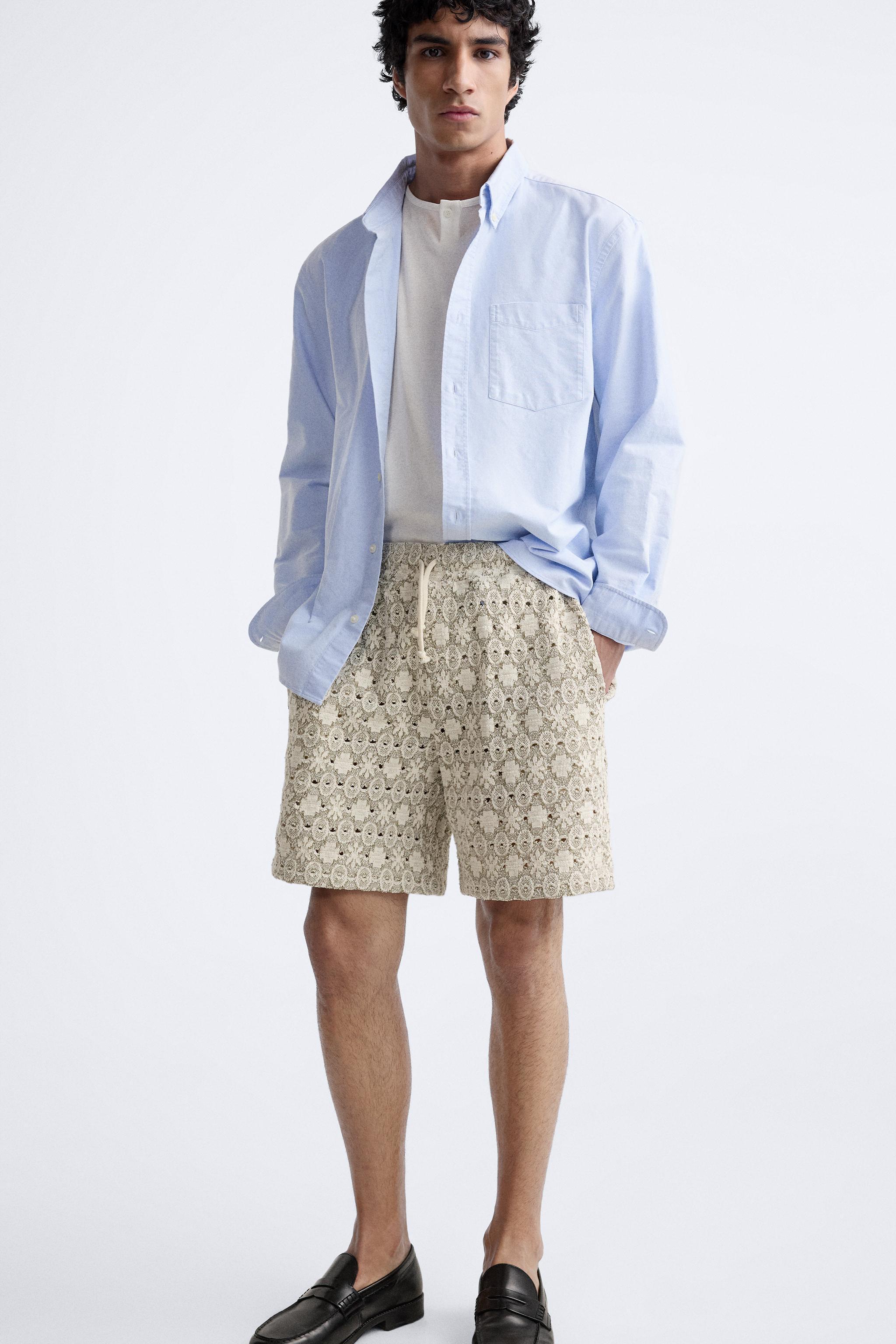 GEOMETRIC JACQUARD SHORTS Product Image