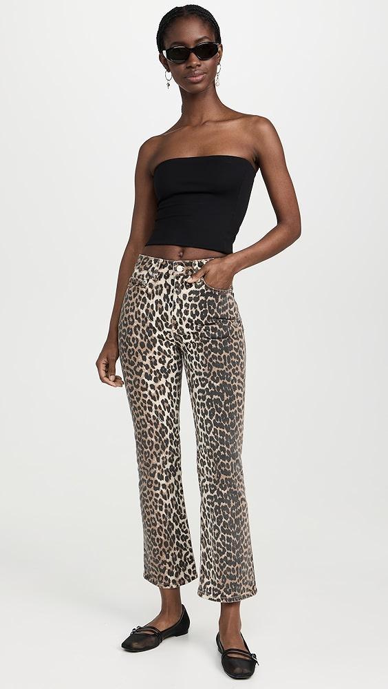 GANNI Print Denim Betzy Cropped Jeans | Shopbop Product Image