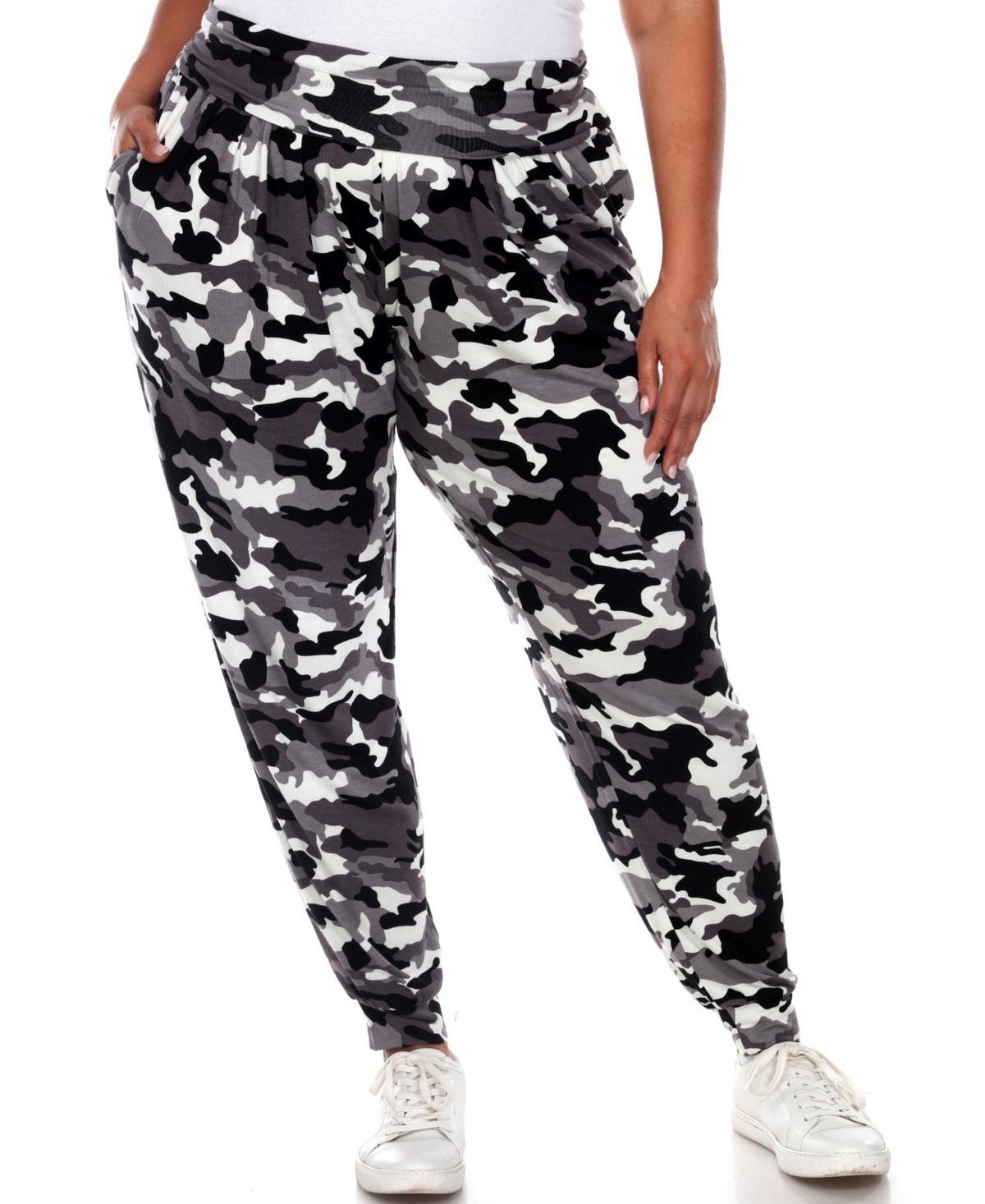 White Mark Plus Size Camo Harem Pants Product Image