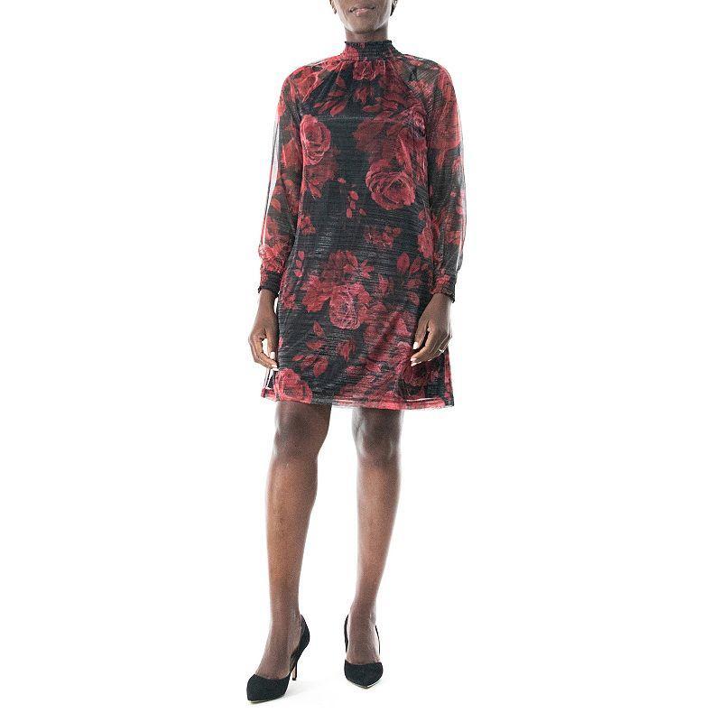 Womens Nina Leonard Floral Print Float Dress Product Image