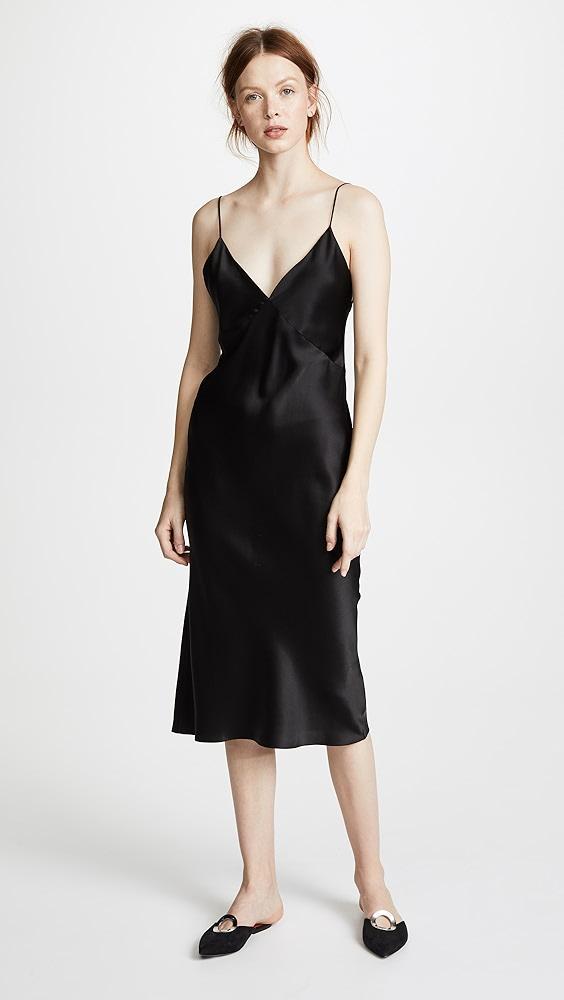 Olivia von Halle Issa Jet Black Slip | Shopbop Product Image