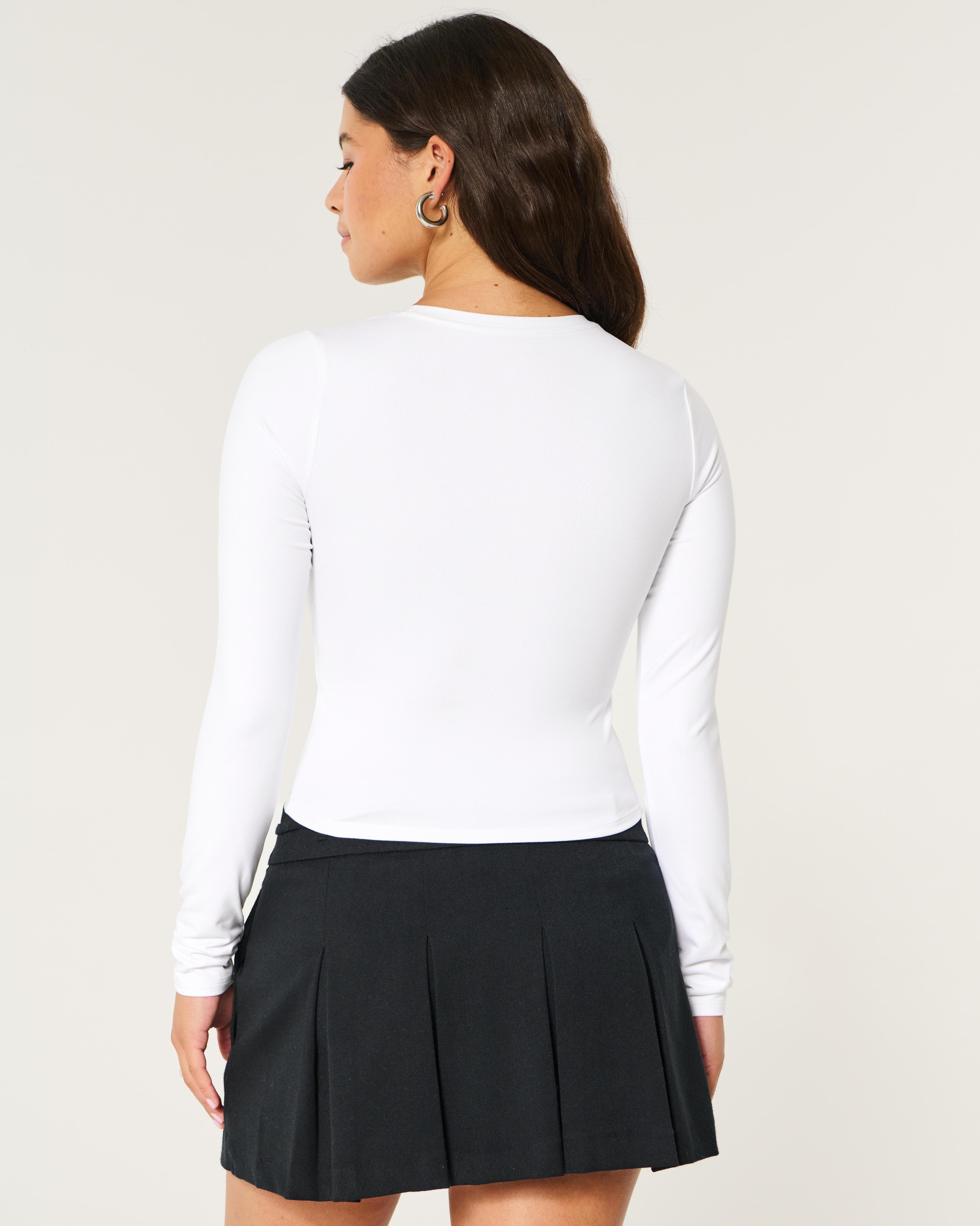 Soft Stretch Seamless Fabric Long-Sleeve Crew Top Product Image