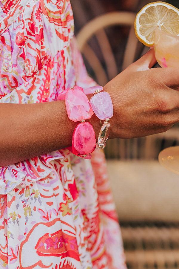 Take Me To Cabo Bracelet Set In Coral Product Image